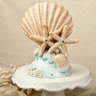 beach theme wedding cake tops